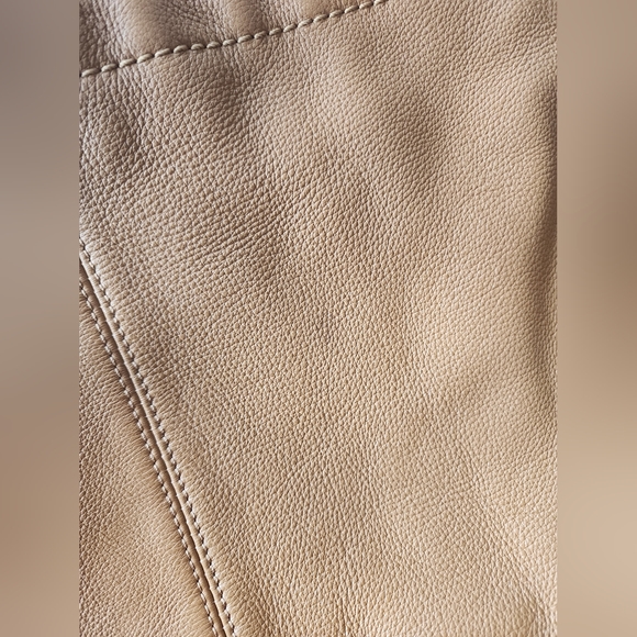 Coach Purse Brown Bag F23293 Pebble Leather Hobo Zip Closure Tan - Picture 4 of 16